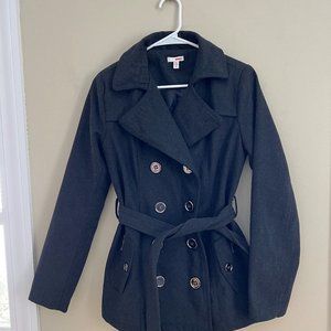 Bongo charcoal gray pea coat, medium